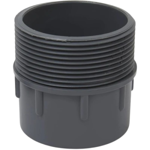 Alternative view of POOL FITTING PVC 50mm ID X 2″ MALE THREADED ADAPTOR (27) (BLACK)